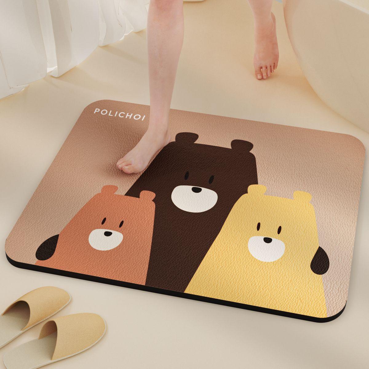 

Home Oil and Non-slip Cartoon Solid Color Indoor Special Carpet Toilet Door Moisture-wicking Mat Diatom Mud Durable 40x60cm