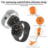 Silicone Strap+Case For Samsung Galaxy Watch Ultra 47 Sport Watchband Bracelet for Galaxy Watch Ultra Tempered Glass Cover Band