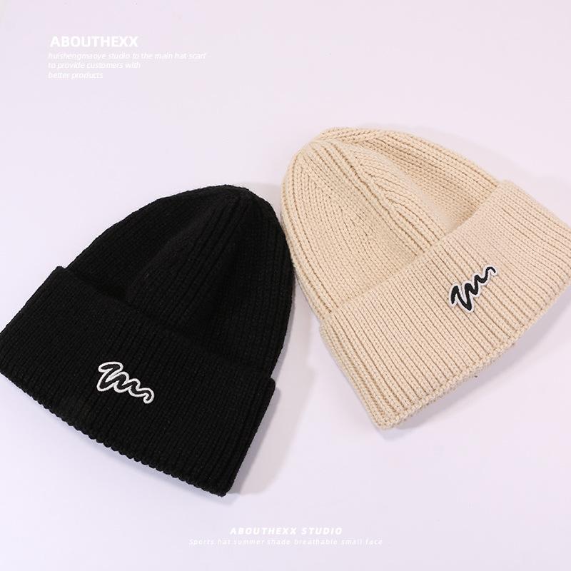 Autumn and Winter Wool Hats for Men and Women Korean Style Versatile Couples Cold Hats Simple Street Ear Protection Warm Knit Hat