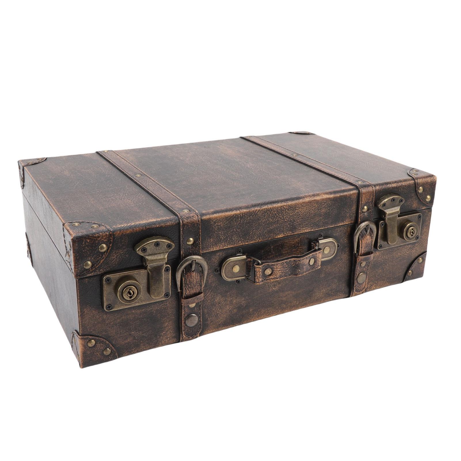 Vintage Koffer Doos Reis   Decoratieve Opbergruimte Retro Bagage Decoratie voor Verjaardag Bruiloft Decoratie Fotografie Props