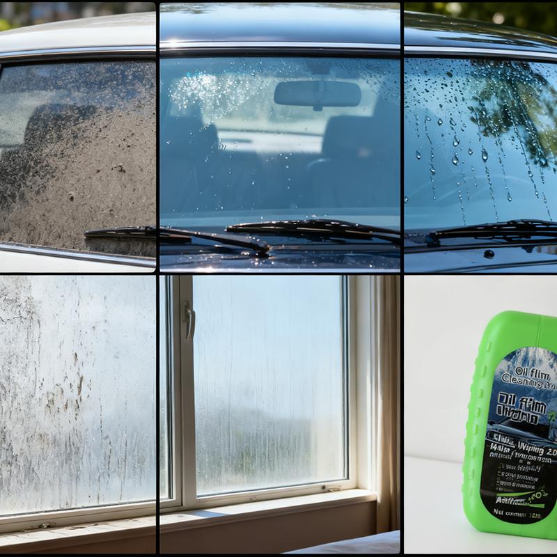 Upgrade Car Glass Oil Film Remover Brush For Windshield Leakproof Cover Brush Auto Car Oil Film Cleaning Brush Window Polishing