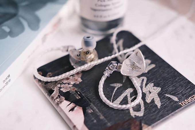 Tangzu Wired HIFI Sound 10mm Dynamic PET Noise Compatible with for Working from and Music Monitoring with Wan'er Earphones, In-Ear Headphones,