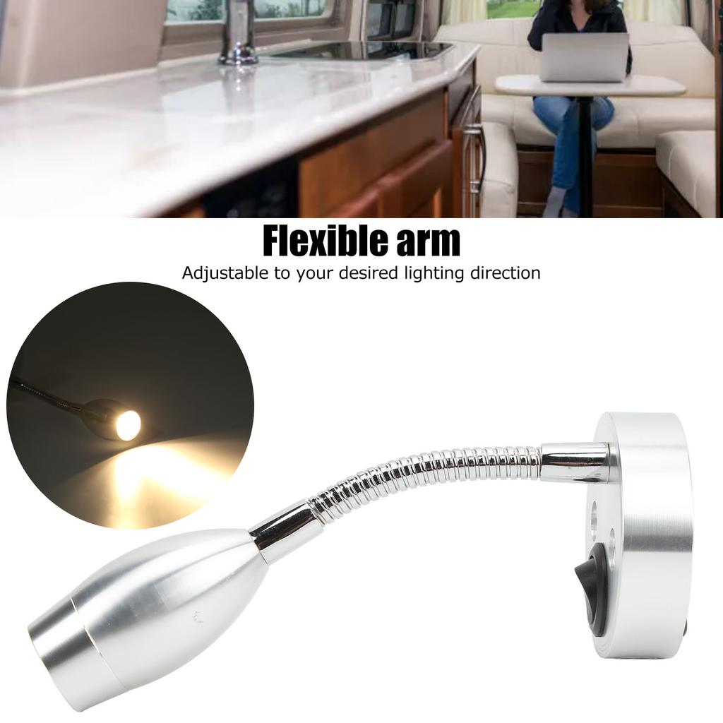 RV LED Light 12‑24V Boat Bedside Reading Lamp   Wall Mount Cabin Map Lamp