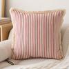 Modern 50cm Striped Throw Pillow Cover Linen Square Cushion Cover Nordic Style Detachable Pillow Case Sofa