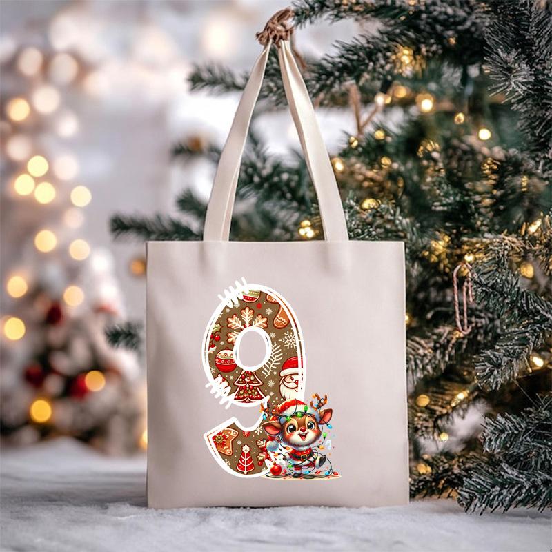 

Трендовая Рождественская Алфавитная Креативная Рождественская Буква Принт Ручная Наплечная Холщовая Сумка No specification