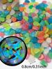 100pcs-Small Luminous Stone Glowing Pebble Garden Fish Tank Landscaping Fluorescent Stone - Random Color
