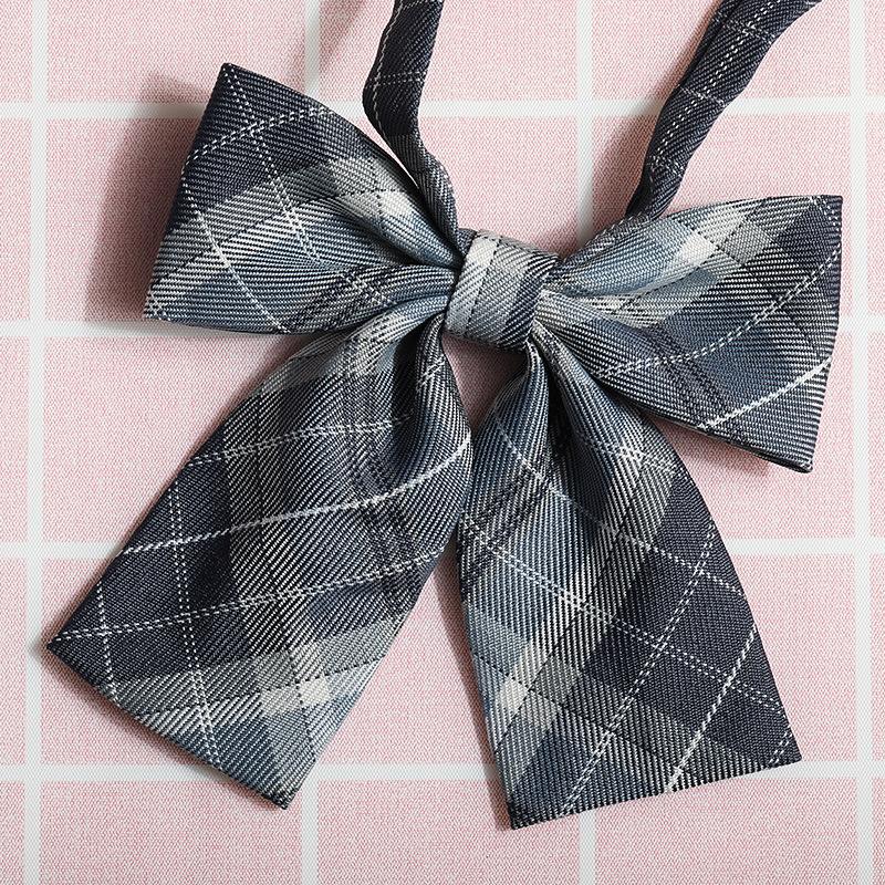 Jk Japanese Plaid Korean Version Of Collar Flower Graduate Female Collar Flower College Wind Streamer Jk Bow Shirt Accessories Sailor Suit