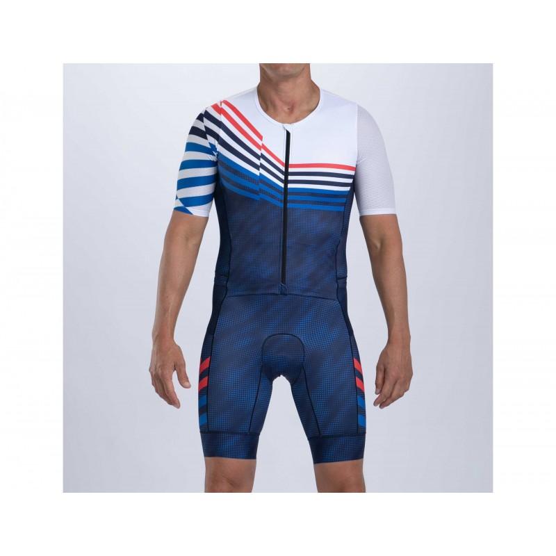 Tuta da Triathlon da Ciclismo Unisex Manica Corta Maglia Estiva Performance per Bici da Strada e Mountain Bike