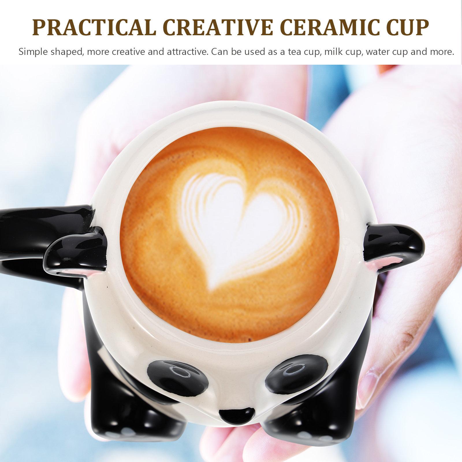 

Керамическая кружка-панда с гладким краем, милый дизайн, для кофе, чая, молока, офиса, дома, декоративная кружка для воды, форма панды, подарок other