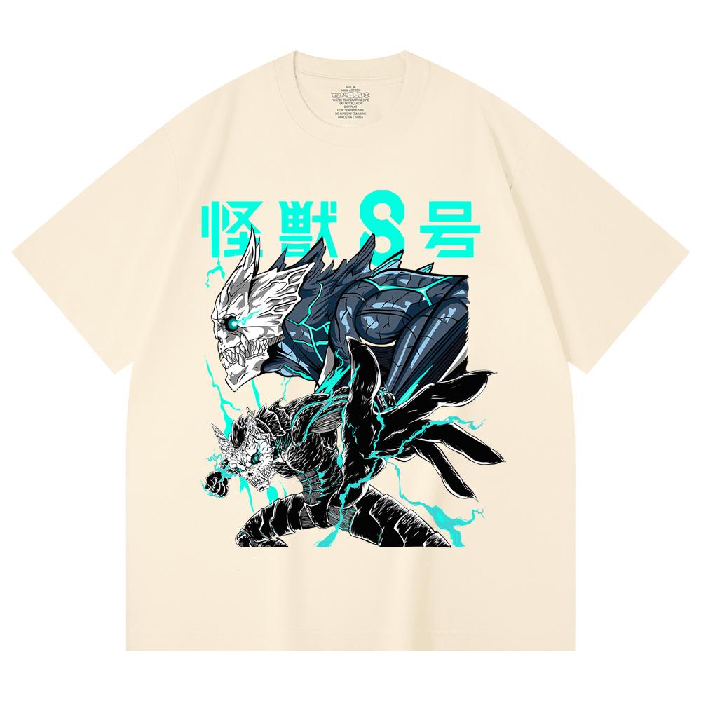 230 Gsm 100% Cotton Kaiju No 8 V4 Print Unisex Heavy Cotton T Shirt
