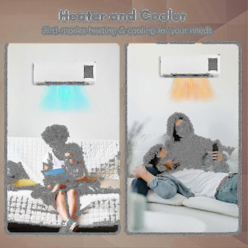 Portable Heater And Air Conditioner Combo Wall Mounted Desktop 2in1 Electric Heater Air Conditioner For Household Bedroom Heating And Cooling With Tim