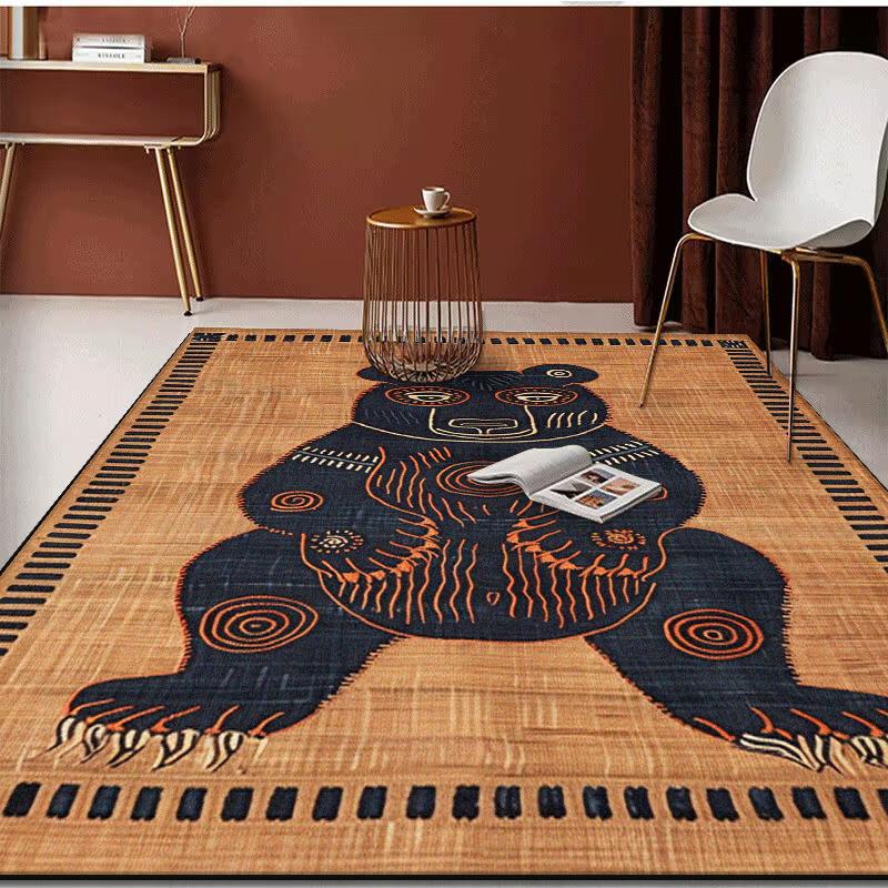 American Kitchen Floor Mats PVC Leather Waterproof Doormat Anti-slip Balcony Sink Carpet Anti-fouling Dirt-resistant Foot Mats