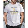 Europäische Größen Übergröße Herren Lustiger Buchstabenaufdruck Kreatives Oberteil, Lässiges Kurzarm Rundhals-T-Shirt, Herrenbekleidung Für Sommer Outdoor