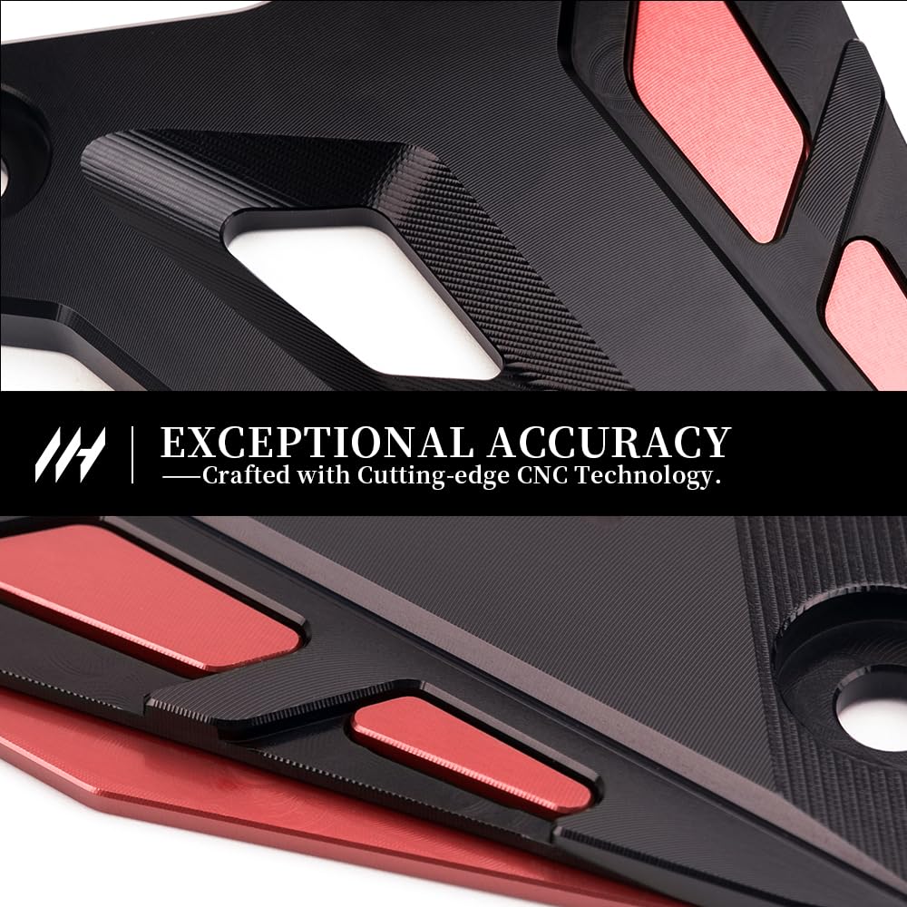 MotHeart Motorcycle Rear Pedal Heel Guard for Z900 2017-2024 Z900SE 2022-2024 Durable Protective Plate Z900 z900se Parts (Red)