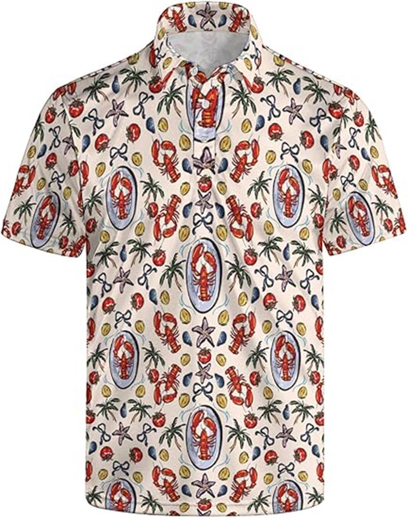 Men's Polo Shirt Beer Duck 3D Print Men's Tops Outdoor Casual Button Lapel T-Shirt Street Fashion Men's and Women's Loose Clothing