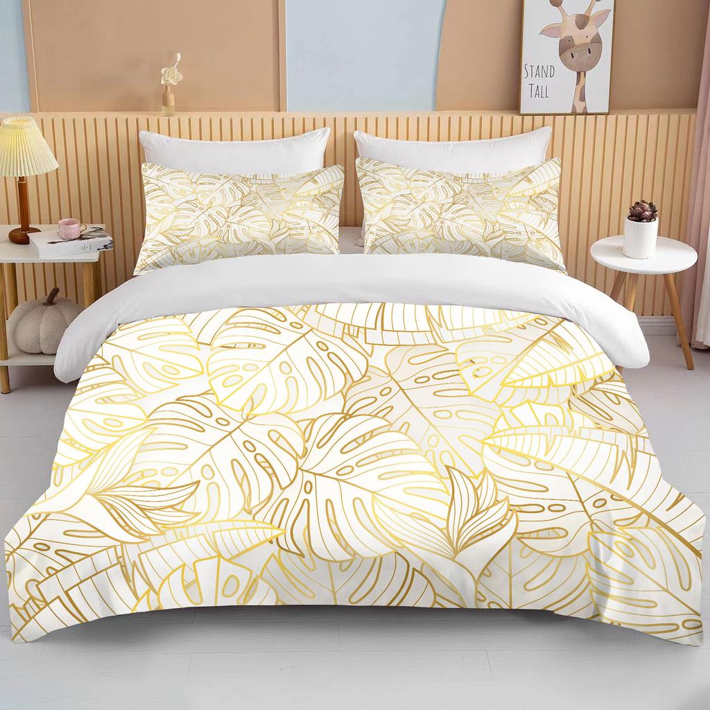 Botanical Flower Double Bed Duvet Cover Bed European Bedding Sets Home Textiles Luxury Pillow Cases Bedroom Bedding Sets