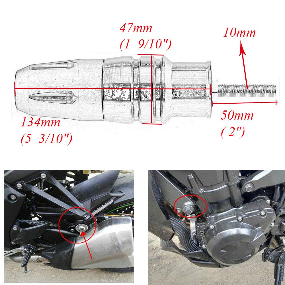Alpha Rider Muffler Guard Exhaust Slider Frame Protector Crash Pad Engine M10 Body Protector