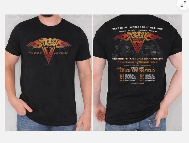 Sammy Hagar 2026 Best Of All Worlds Tour T-Shirt L