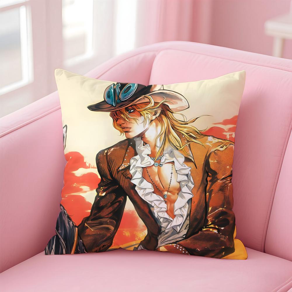 JJoJos Bizarre Adventure Cushion Cover Pillow Case Soft Friendly Fabric  Concealed Zipper