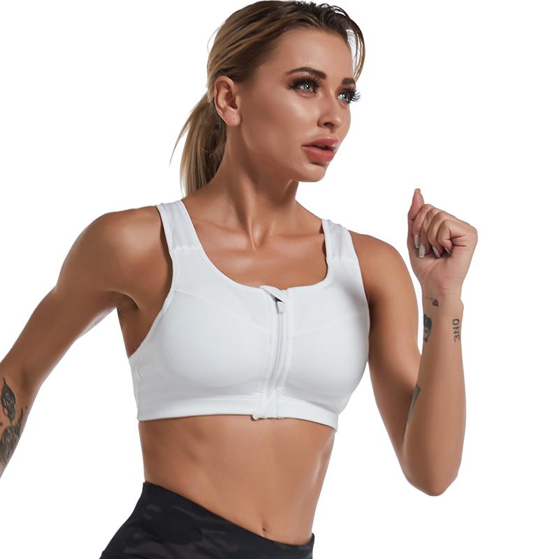 Damen-Sport-BH mit Reißverschluss, stoßfest, Tank-Top, Yoga-Unterwäsche für sportliche Frauen, Übergröße, Bodybuilding, Laufen, Sport-BHs, Dessous