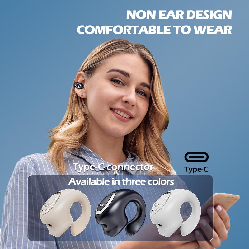 S9 Single Ear Bluetooth Wireless Earphone Ear-Clip Design Headphone Noise Reduction Bluetooth 5.3