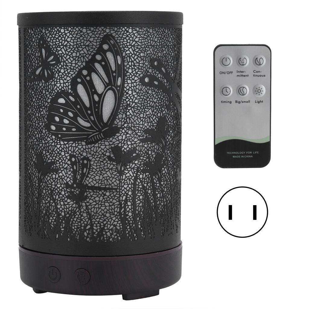 Essential Oil Diffuser 200ml 7Color LED Light Remote Control Humidifier for Home Office 100?240VUS