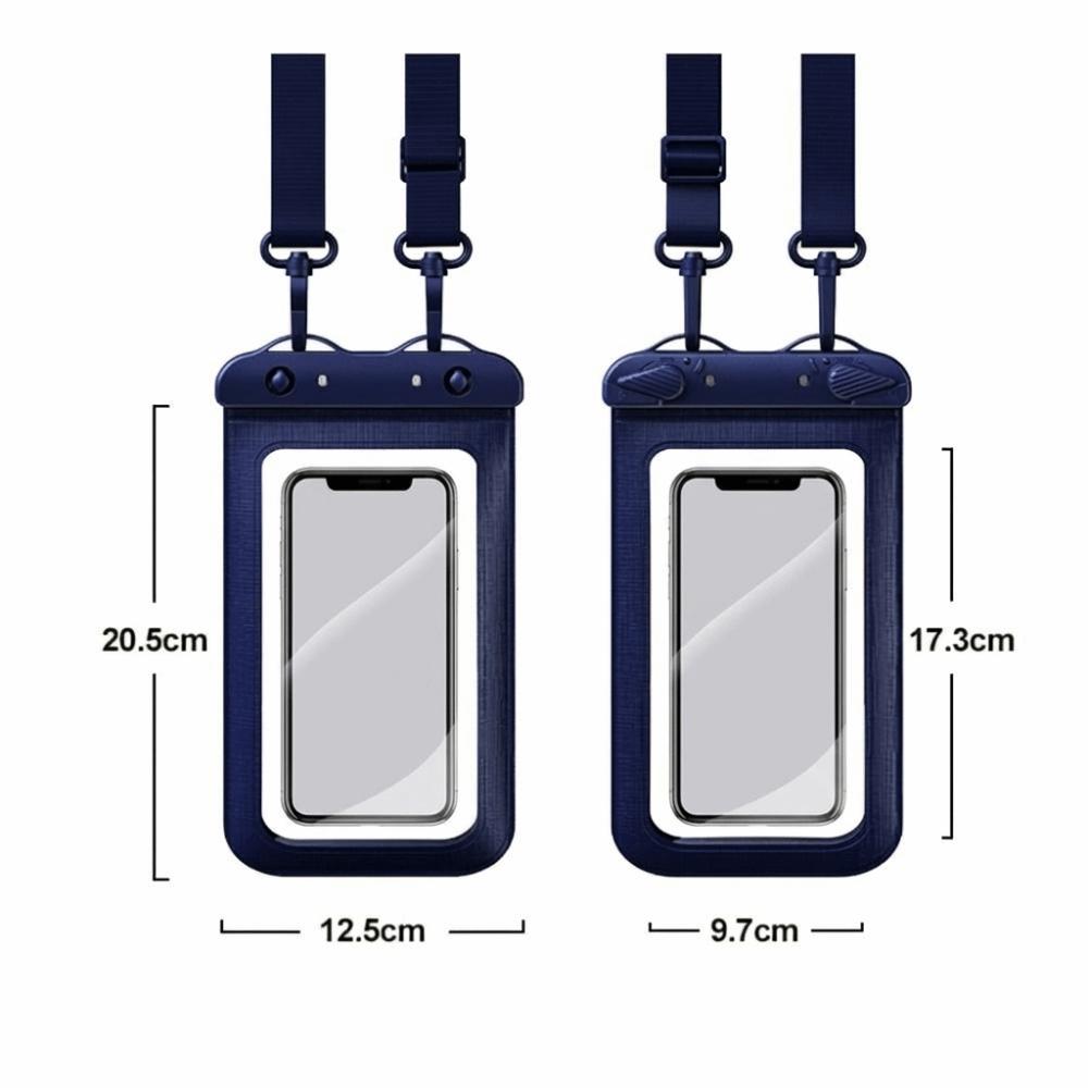 With Hang Rope Waterproof Phone Case 7.5 Inch Phone Waterproof Pouch Touch Screen Case  Swimming