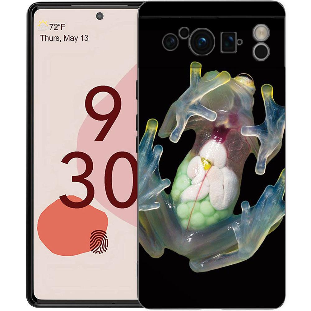 

Phone Case Cover for Google Pixel 10 9 8 7 6 7A 6A Pro Shockproof Soft TPU 10 9 Pro XL Shell Capas Fundas Realitic Frog Print Pixel 8 A