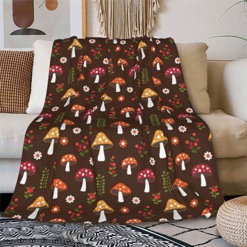 Cartoon Mushroom Blanket Sofa Bedroom Flannel Blanket Portable Lunch Break Blanket
