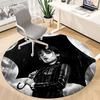 1PC Wednesday Addams Office Round Rug - Perfect for Office or Study Decor, Non-Slip Backing, Decorative Floor Mat Yy250916062