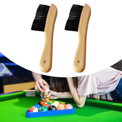Pool Tisch Pinsel Billard Schiene Tragbare Praktische Reinigung Werkzeug Holzgriff für Club
