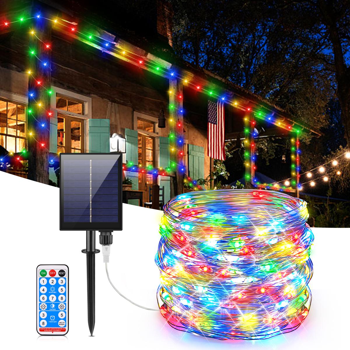

Ultra Bright Copper Wire Solar Outdoor Camping,Wedding,Xmas,Atmosphere,Holiday Decorative LED String Lights,5v Garden Lawn Lamp 10M 100LEDS разноцветный