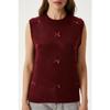 Women's Bowknot Claret Red Knitwear Sweater