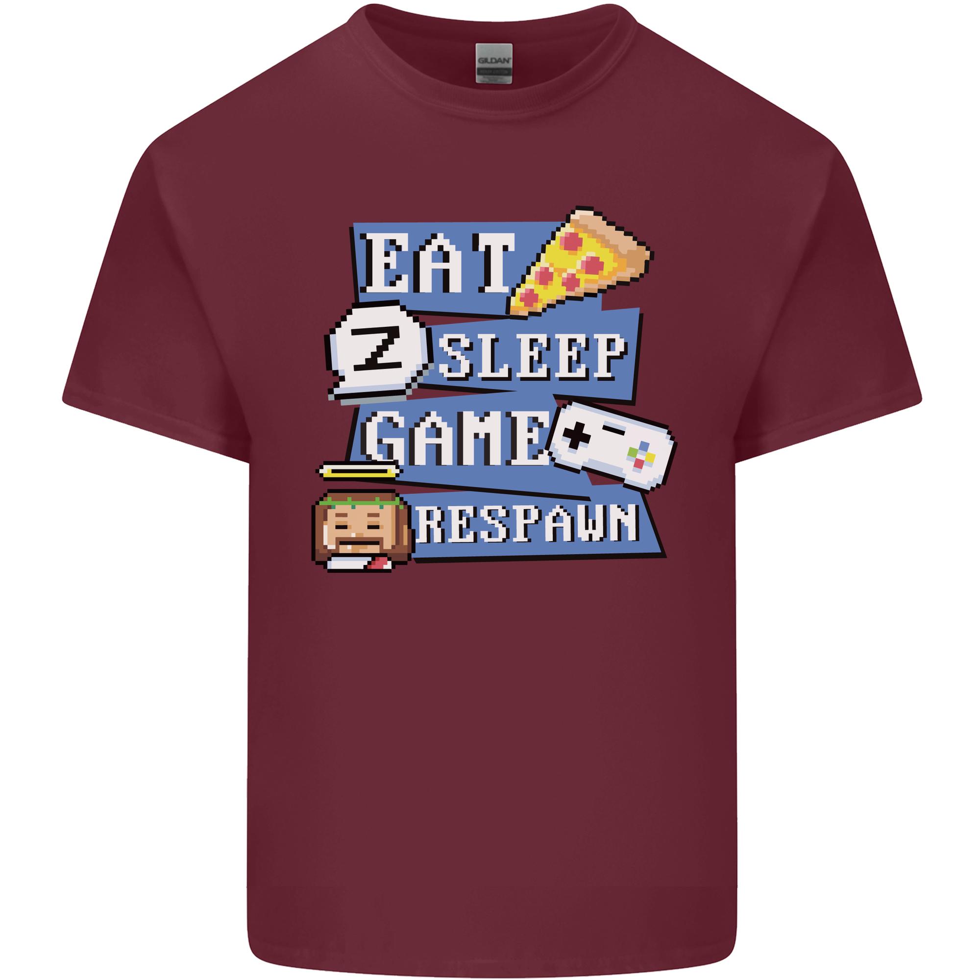 Gaming Eat Sleep Game Respawn Gamer Arcade Unisexs Light Cotton TShirt S