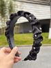 Women's Elegant Pleated Rhinestone Headband Satin Wide Edge Non-Slip Headband Women's Ins Hair Accessories