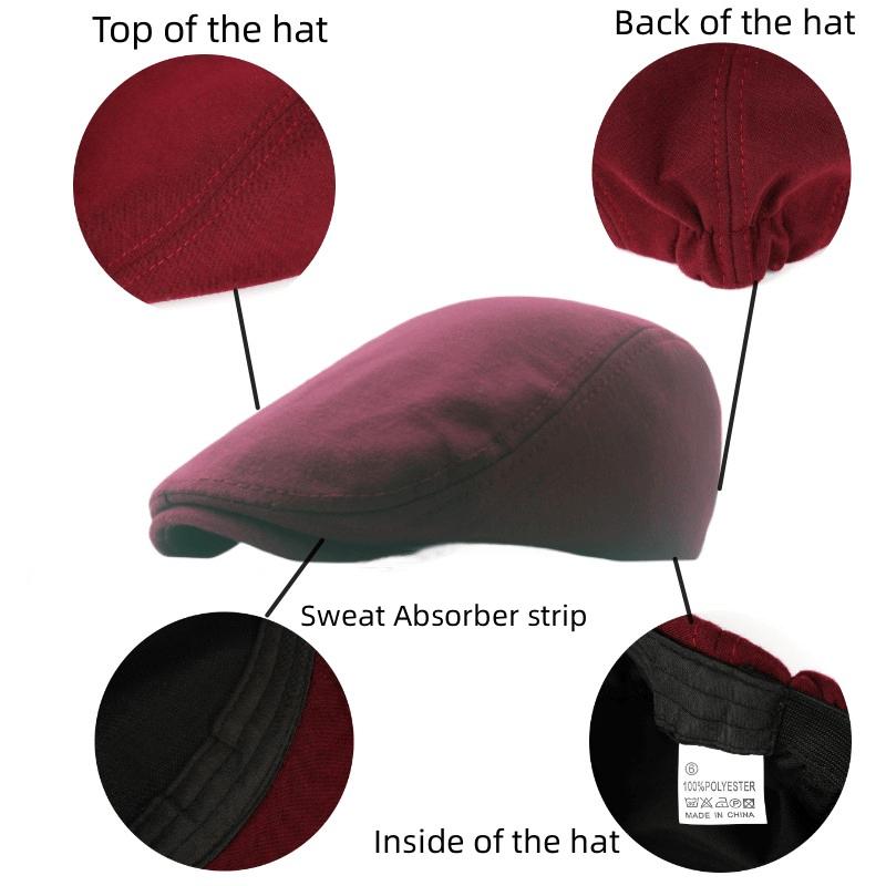 Podzim Zima Britský styl Newsboy Baret Cap Pánské Golf Driving Sun Flat Cabbie Klobouk Gatsby Ivy Cap Pevná Soft Peaked Cap
