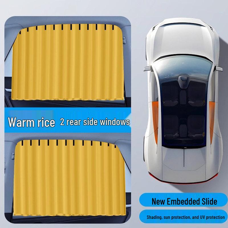 Car Sunshade Privacy Blackout Curtains for Small Vehicles with Mosquito Net