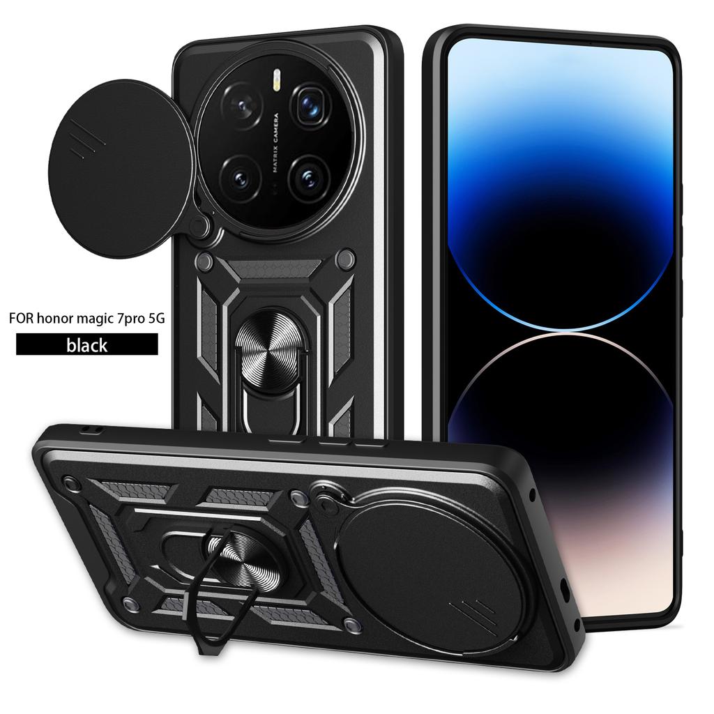 For Honor Magic8 Pro Case Honor Magic7 Pro Magnetic Ring Holder Armor Phone Case Magic 7Pro 8pro Slide Camera Protect Back Cover