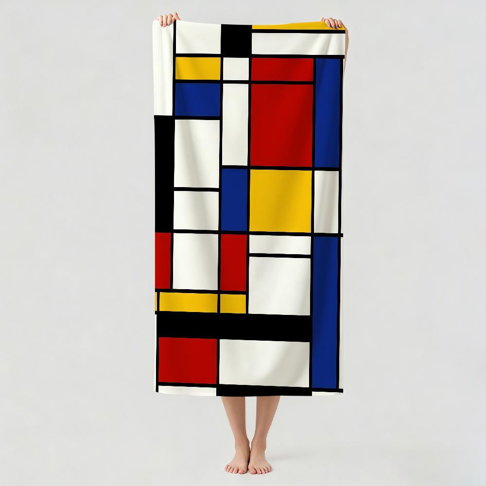 Fashion print P-Piet M-Mondrian Towel Drying Bath Towel Applicable To Light Swimming Camping Yoga Beach Out