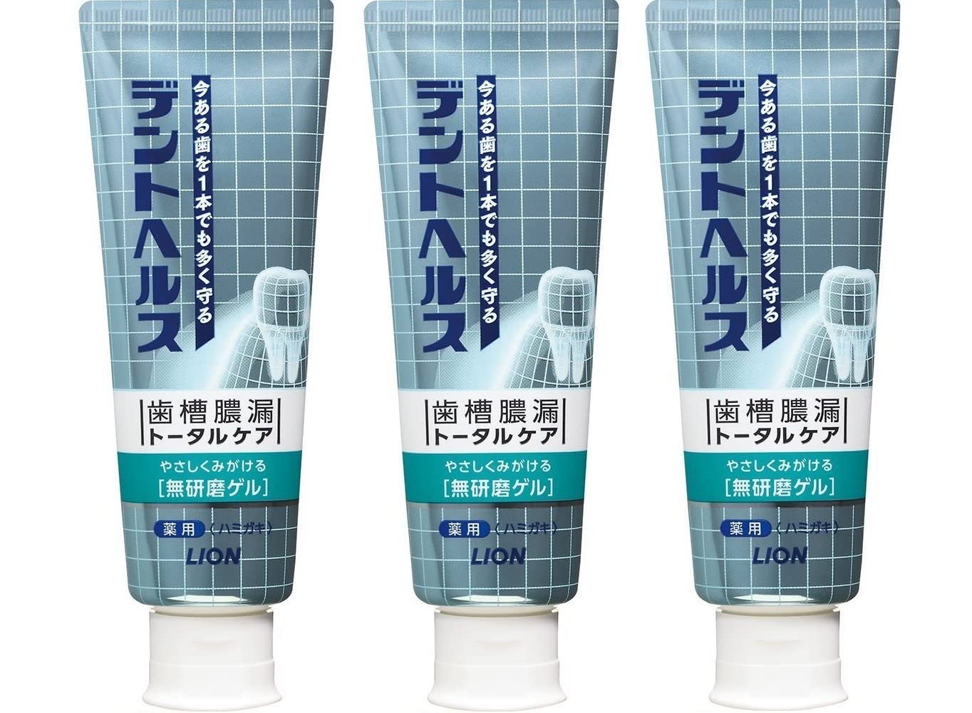 

[Lion] Dent Health Medicated Toothpaste Non-Abrasive Gel 85g x 3