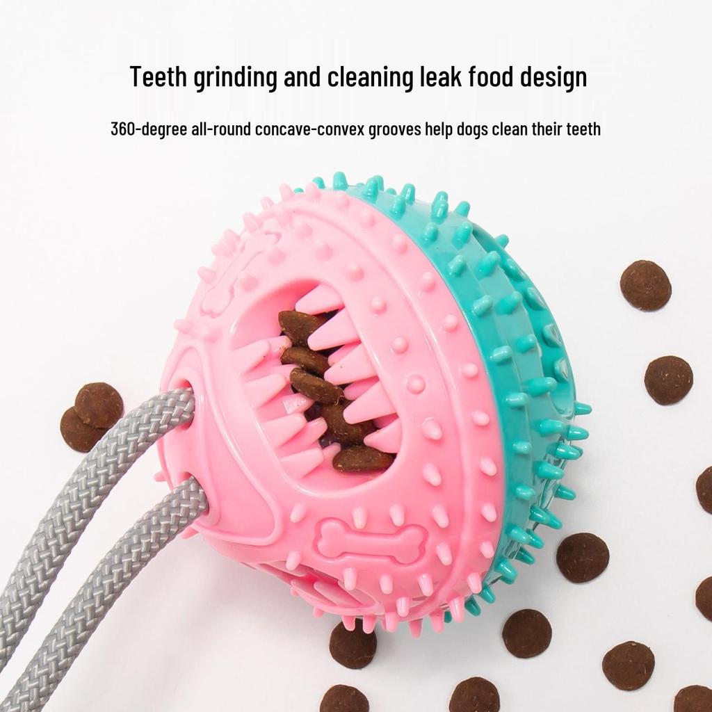 Hållbar Hundsugkopp Dragleksak med Matdispenserare & Tuggboll för Tandslipning