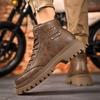 Mode Neue Motorrad- und Stiefeletten Wasserdichte Stiefel Herren Lederschuhe Herren Freizeitschuhe Bota Masculina Herren High-Top Modeschuhe 44