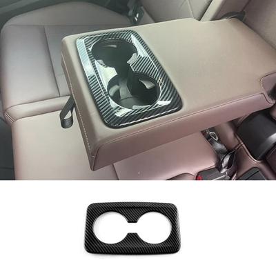 Rear Seat Water Cup Holder Cover Decoration Frame Trim For BMW X1 U11  2024 Interior Parts Accessories ABS Carbon Fiber