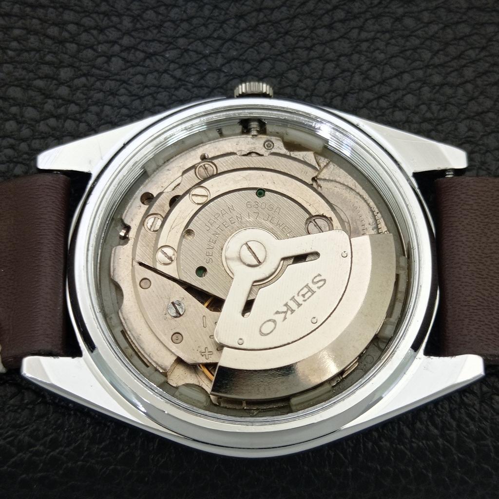 VINTAGE REFURBISHED SEIKO AUTOMATIC 6309A JAPAN MENS BROWN DIAL WATCH a443234-1