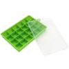 24-Compartment Food-Grade Silicone Ice Cube Tray with Lid - Easy Release Square Ice Mold