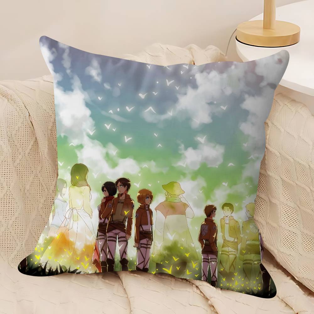 Anime Attack ON Titan Dekorativ Rumsestetik Kuddöverdrag Heminredning Sovrum Soffa Säng Soffa Kuddöverdrag 45x45