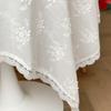 Cotton White Table Cloths Luxury Lace Tablecloth For Wedding Round Table Decor Hotel Coffee Shop Background Cloth Table Cover