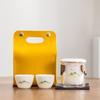 Bank Company Small Gift Set Suet Jade Porcelain Kung Fu Travel Tea Set