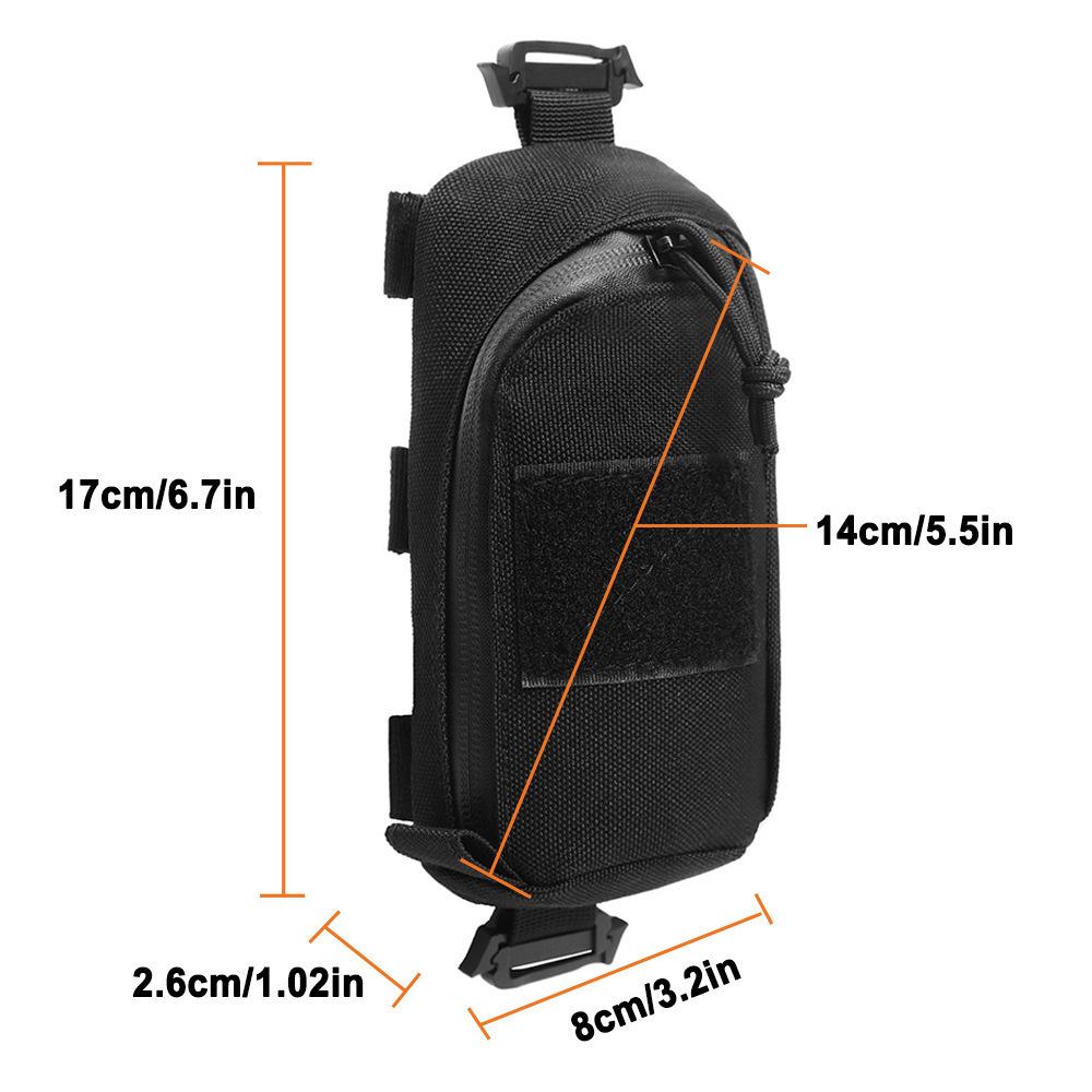Tactical Molle Waist Pack: Outdoor Phone Bag, Walkie Talkie Holder, Coin Purse, EDC Pouch, Shoulder Strap & Backpack Attachment
