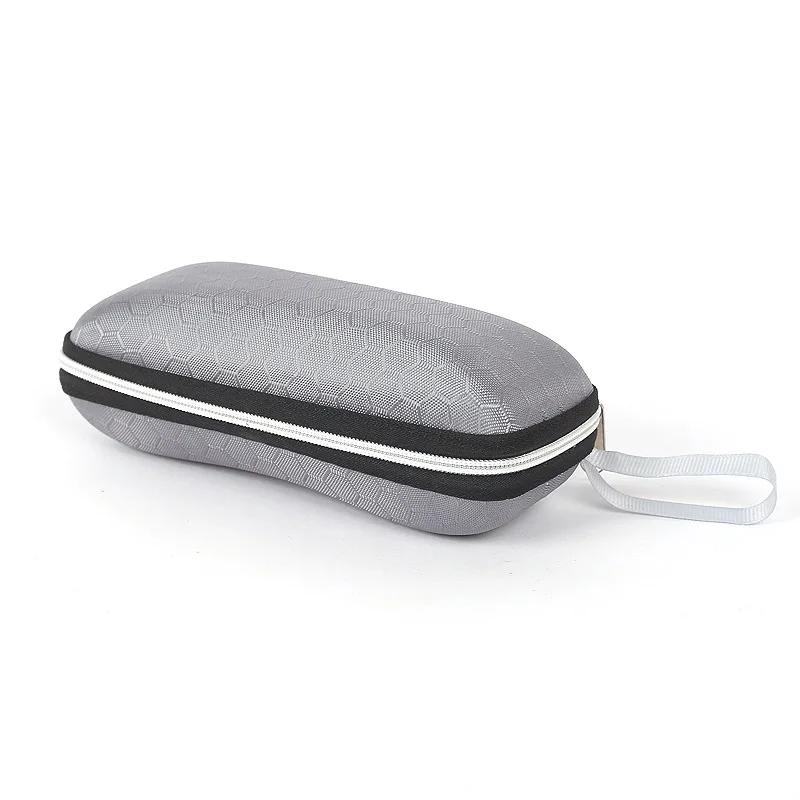 EVA Zipper Box Black Hook Sunglasses Bag Pressure Resistant Universal Sunglasses Case Reading Glasses Outdoor Sports Storage Box серый
